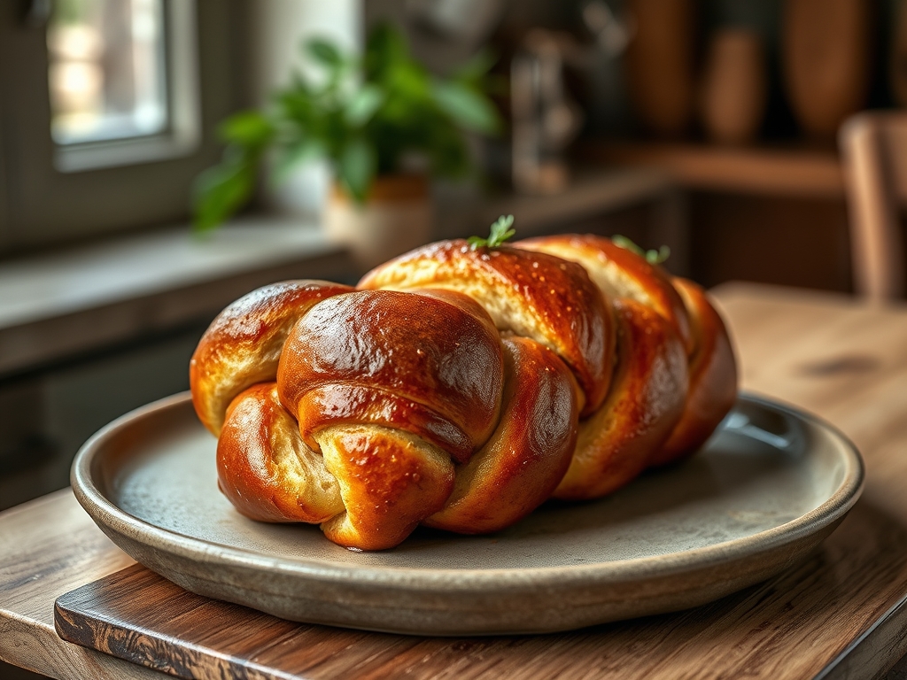 Braided Brioche Loaf