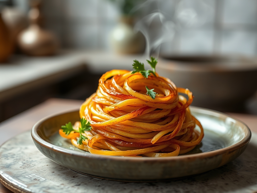 Spiralized Potato Nest